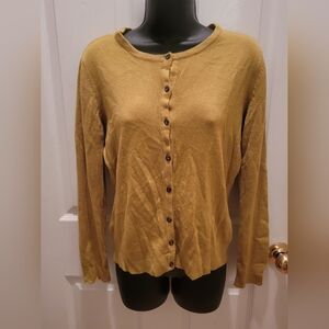 New York & Company Green Cardigan Button Down Sweater w/ Jeweled Buttons - Sz XS